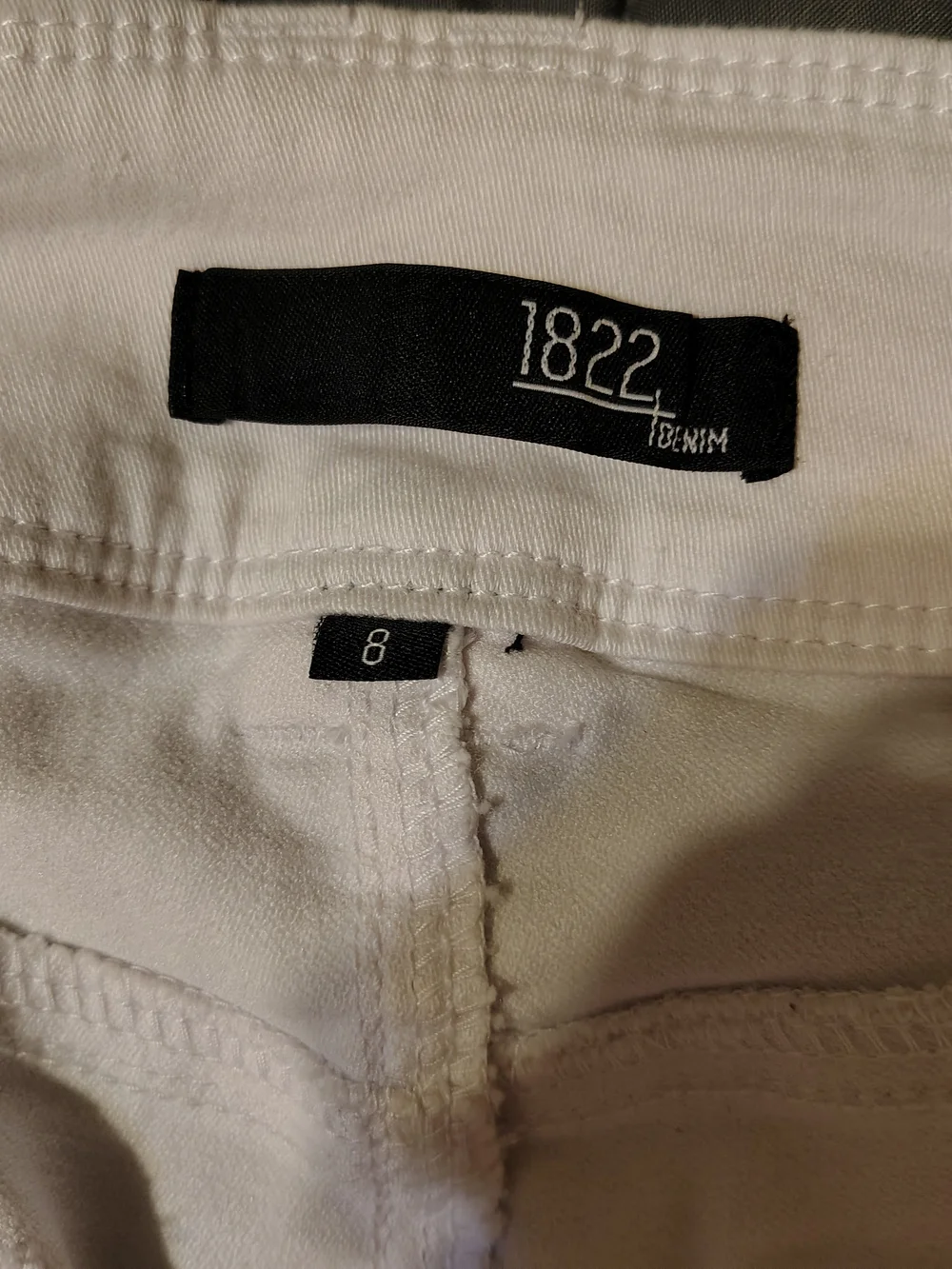 1822 Denim White Women's Cropped Jeans - Clean White Denim Size 8